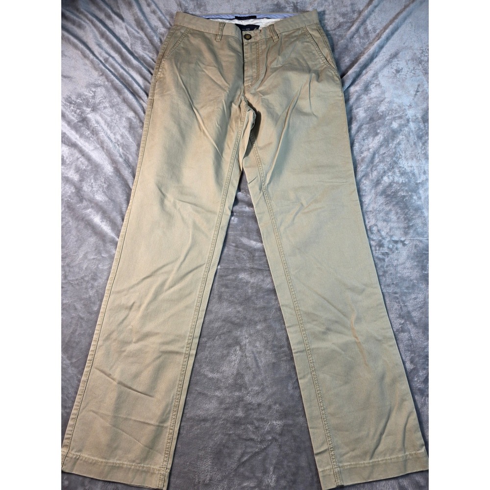 Gant New Haven Chino‎ Pants Mens 34x34 Khaki Regular Fit Cotton Trousers